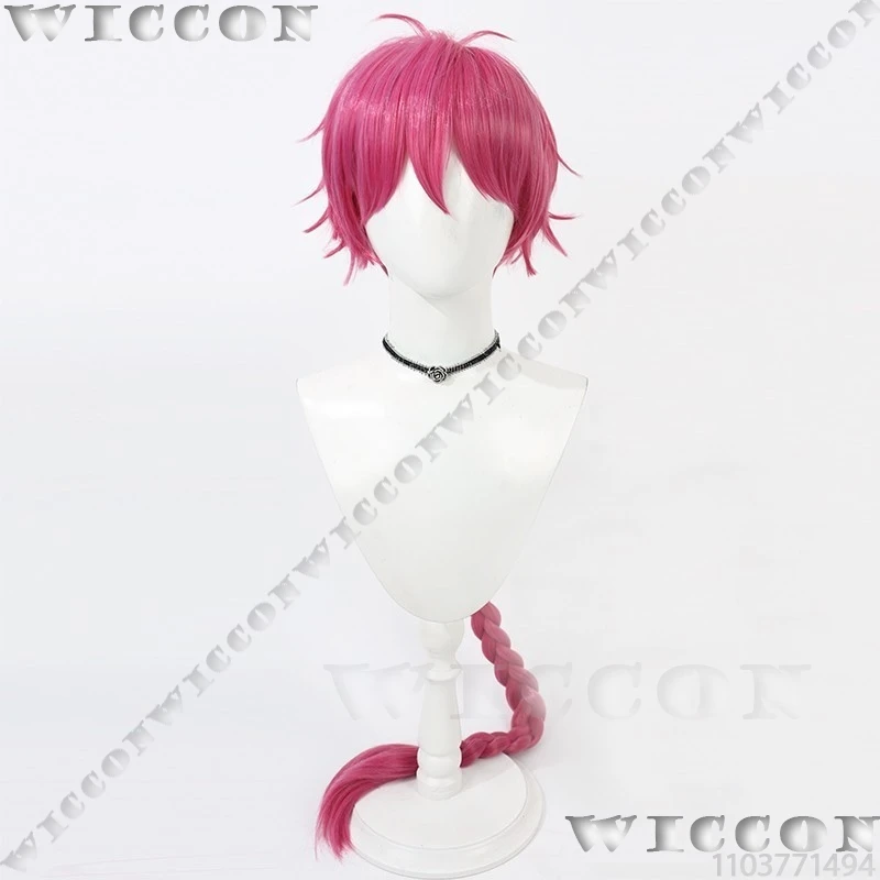 لات باكا لعبة الشيطان بتلر مع القطة السوداء تأثيري شعر مستعار أحمر الدعامة قرط كبس الأذن مربط سوار الرجال لعب الأدوار الهالووين مخصص