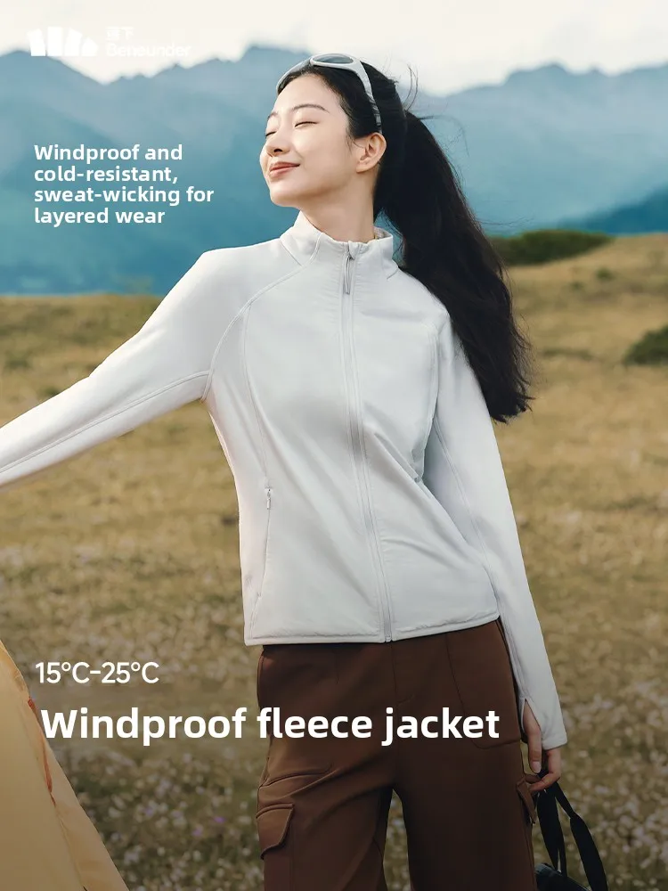 

Женская флисовая куртка для активного отдыха PM127, ветрозащитная, на флисовой подкладке, приталенного кроя, из полиэфирного волокна, на молнии, без капюшона