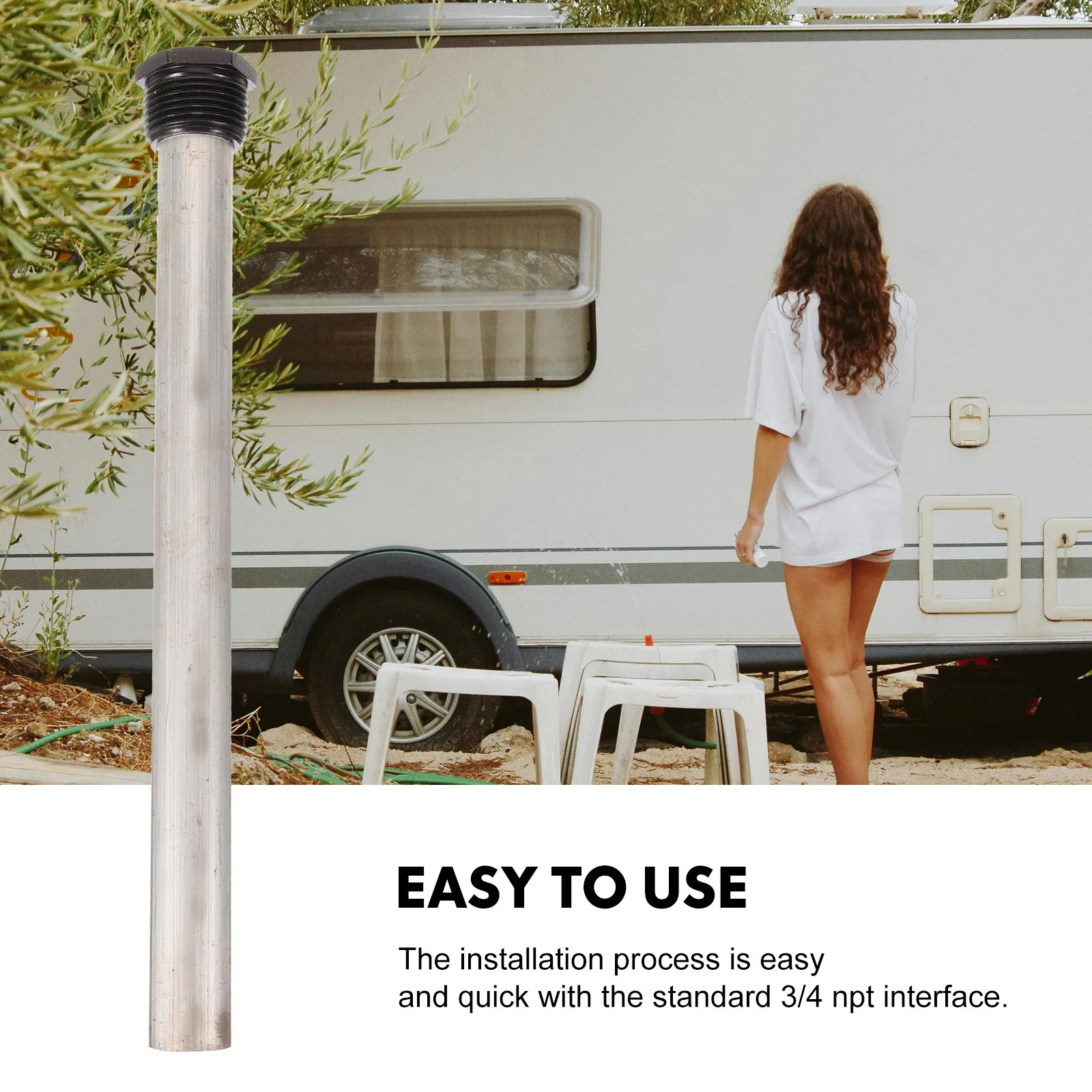 

Anode Rod for Rv Water Heaters Magnesium Core with Silicone Seal Compatible with Most Hot Water Tanks Fast Installation