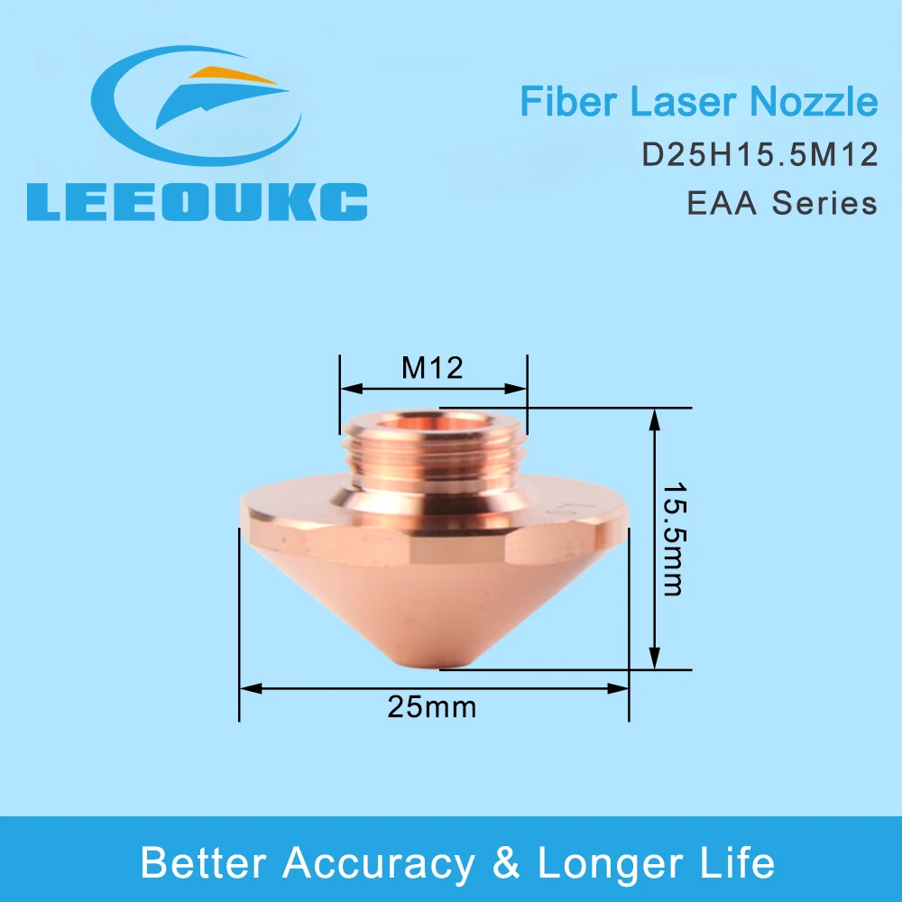 LEEOUKC High Quality Tr Nozzle EAA Seire 0.8-2.7mm Single Layer 1324860 Compatible For Tr Fiber Laser Cutting Head 5030