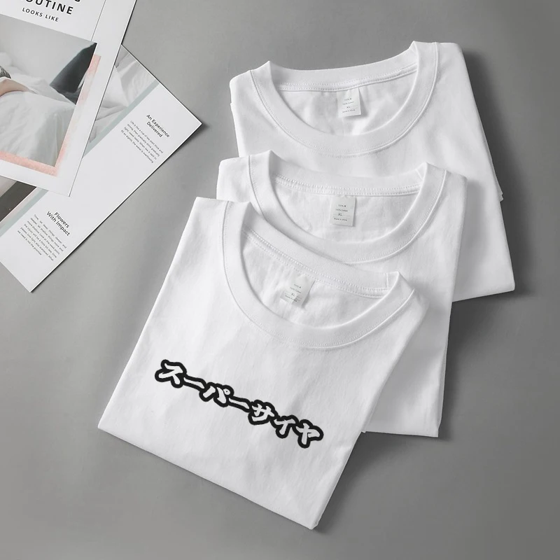 New Modal Harajuku White Tees Women Casual Loose 3XL Big Size Tshirts Japanese O-neck Short Sleeve Couple T Shirt Female