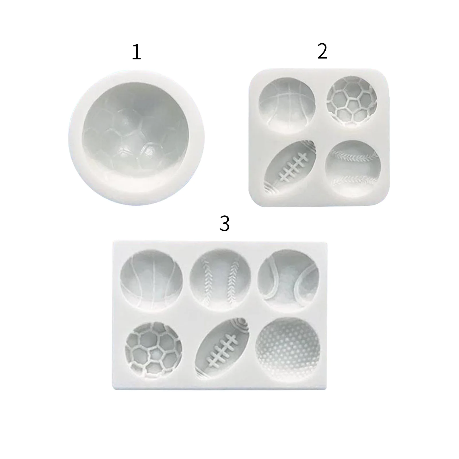 Football Tennis Rugby Basketball Silicone Sugarcraft Mold Cupcake Baking Mold Fondant Cake Decorating Tools