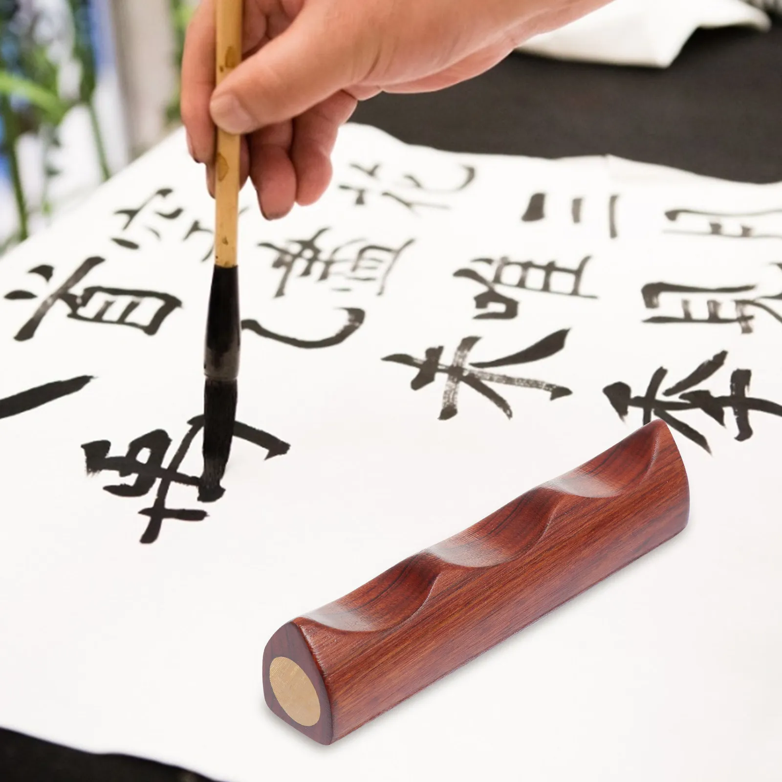

1Pcs Solid Wood Calligraphy Brush Rest Elegant Chinese Design Pen Holder for Brush Pens Ink Pens Calligraphy Tools Desktop Decor