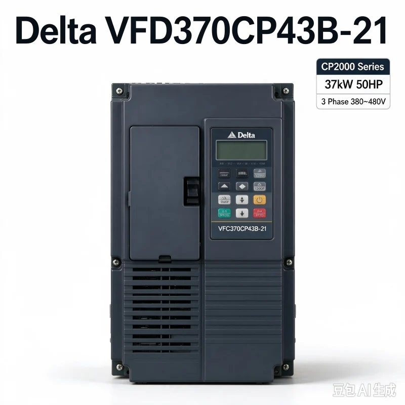 Delta VFD370CP43B-21 CP2000 Series 37KW 50HP 3 Phase 380V-480V Frequency Inverter VFD AC Motor Drive for Fan Water Pump