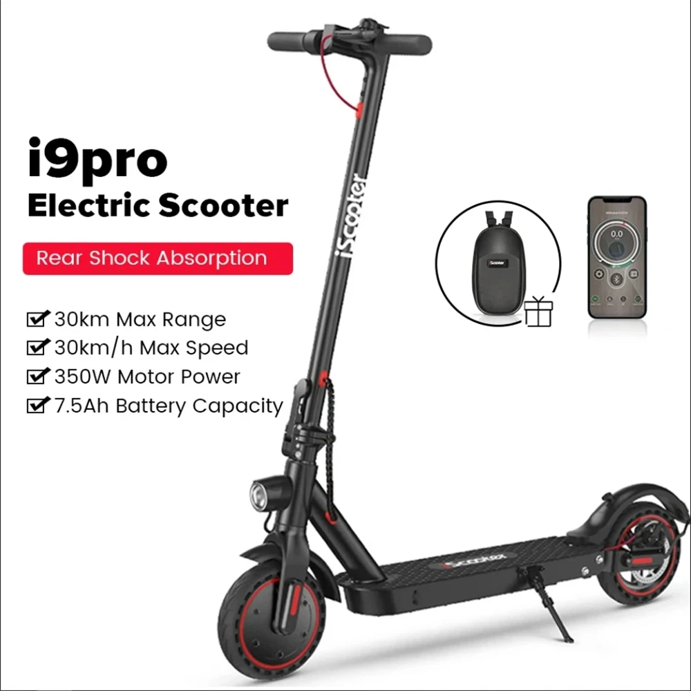 Electric Scooter 7.5Ah Electric Kick Scooter 350W Foldable Scooter 30km/h Adult eScooter with APP