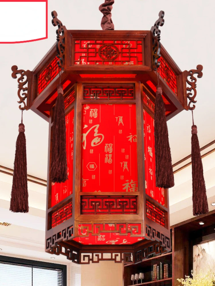 2023 New Chinese ancient style Fuzi Palace lantern hanging advertisement outdoor balcony gate sheepskin Spring Festival New Year