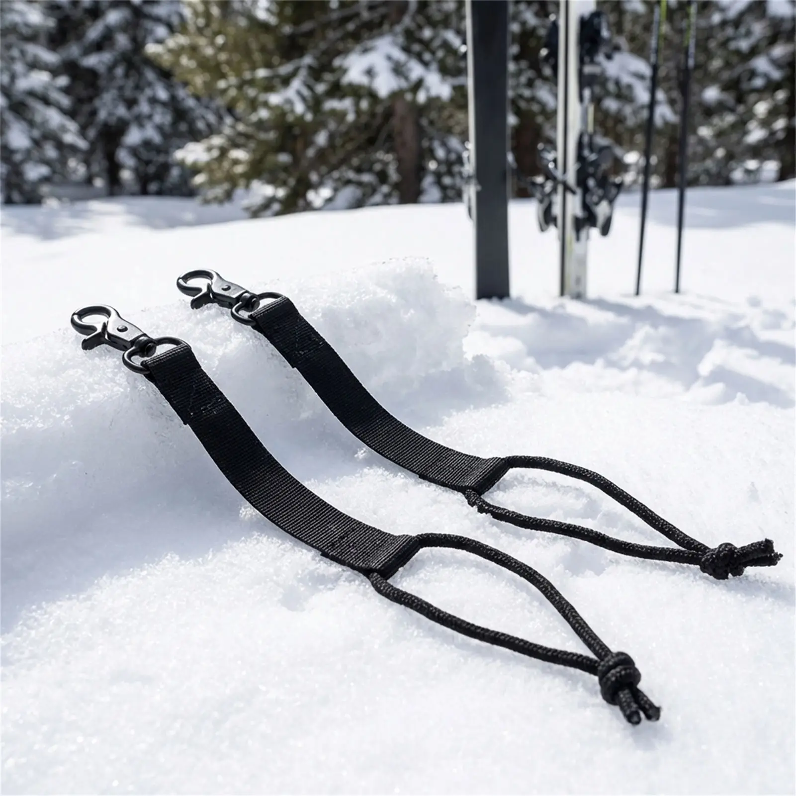 Ski Board Towing Strap Portable Carrier Belt Effort Saving Shoulder Strap For Skiing Equipment Transport