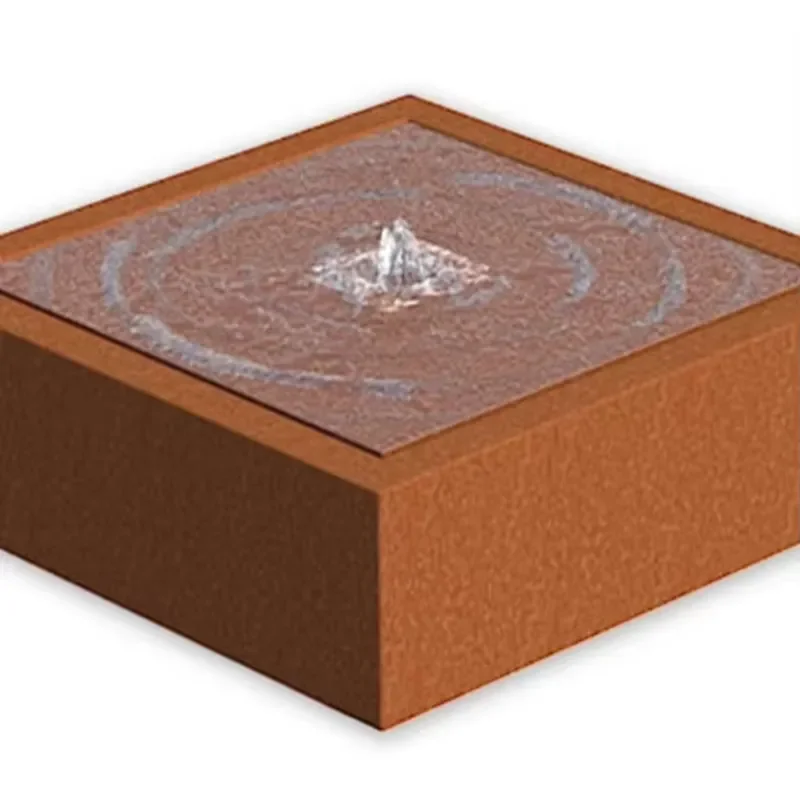 For Outdoor Garden Corten Steel Water Table Water Fountain