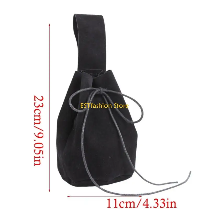 Y5GC Medieval Waist Pack Vintage Belt Waist Bag LARP Renaissances Costume Accessories for Women Men Leather Fanny Pack