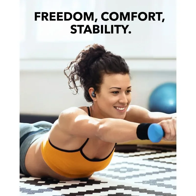 Sport X20 von Anker, True-Wireless Workout-Ohrhörer, drehbare und ausziehbare Ohrbügel, Geräuschunterdrückung, tiefer Bass. Kostenlose Lieferung.