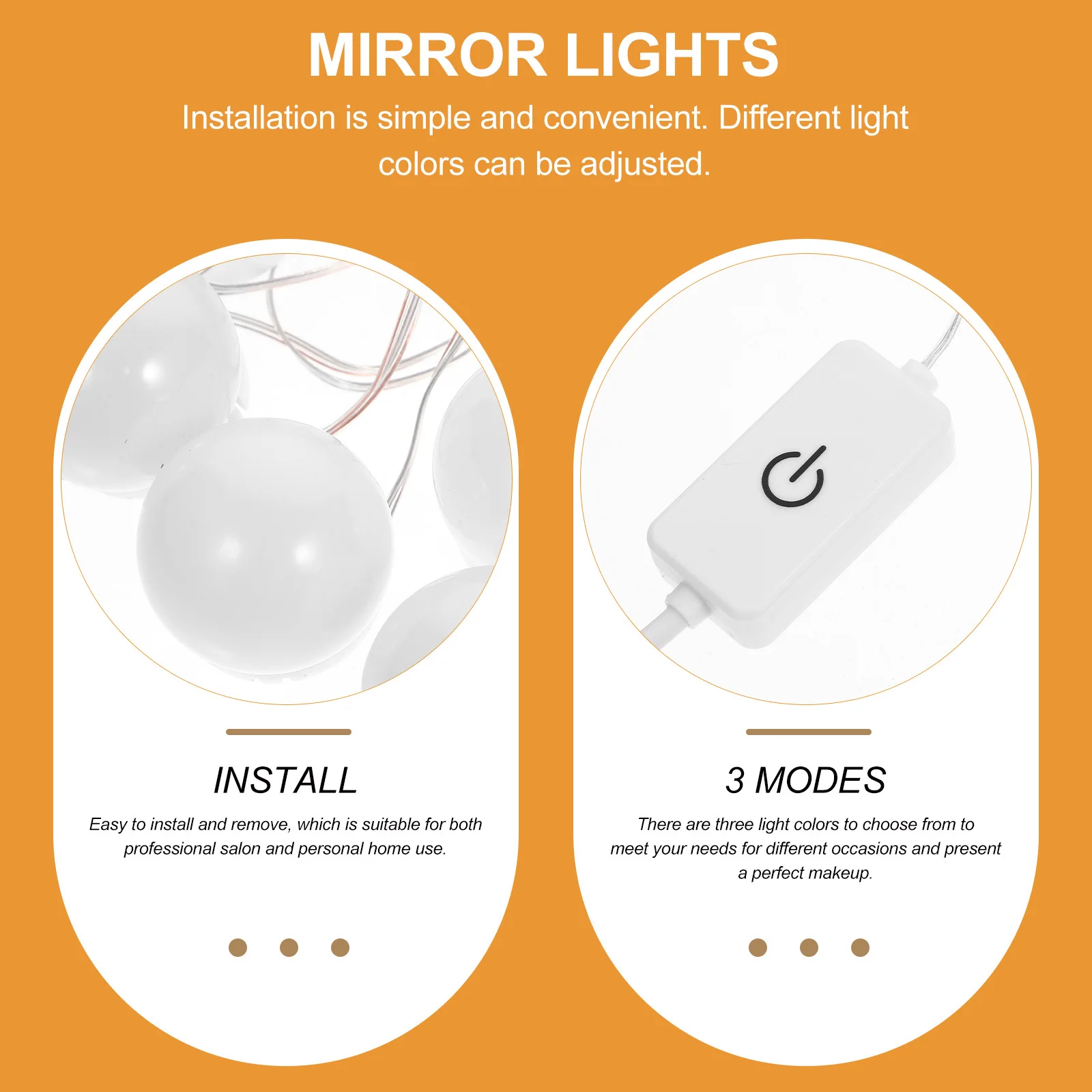 

Creative Mirror Front Light Adjustable Vanity Table Lamp for Bedroom Dressing Table Decorative Vanity Lamp USB Makeup Lights