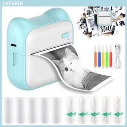 Portable Mini printer,thermal pocket Label  printer, for Android or IOS APP, inkless sticker printer, suitable for home, office