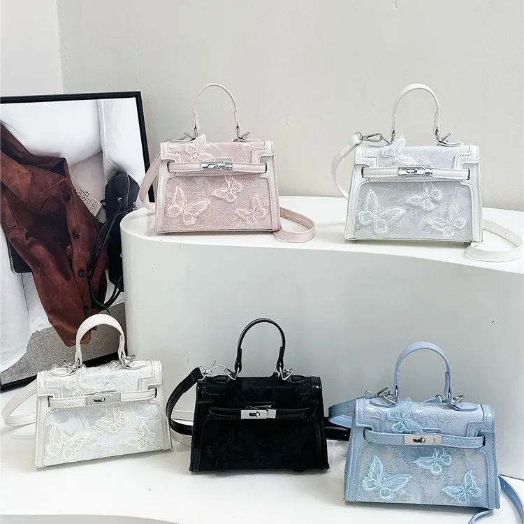 

2025 Summer Nylon Kelly Bag - Classic Topstitch Shoulder Purse with Zipper, Spring Crossbody Handbag for Women