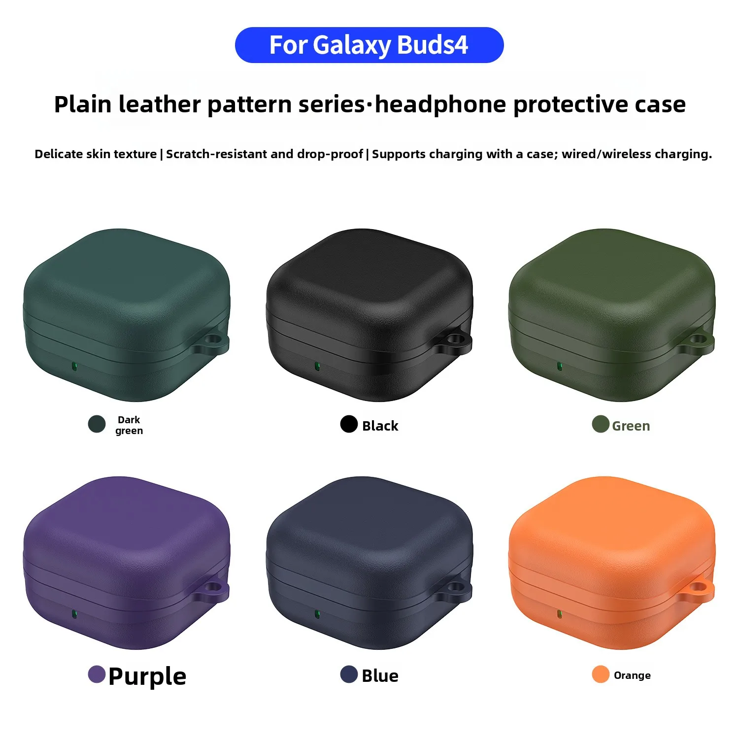 

Fashion PU Leather Earphone Case for Samsung Galaxy Buds4/Buds4 Pro Wireless Bluetooth Headset Skin Pattern Protective Cover
