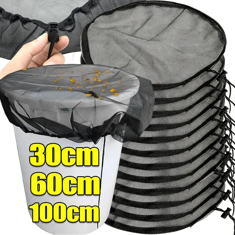 Rain Barrel Screen Anti Insect Filter Leaf Guard Water Collection Bucket Netting Screen Rainwater Tank Lid Net Garden Mesh Cover