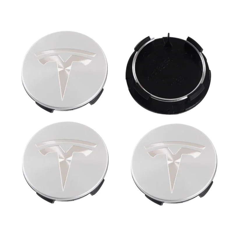 4pcs 56mm Wheel Hub Center Caps For Tesla Model 3 Model Y Badge Cover Hubcaps for Tesla Model Y X S 2023 Car Accessories