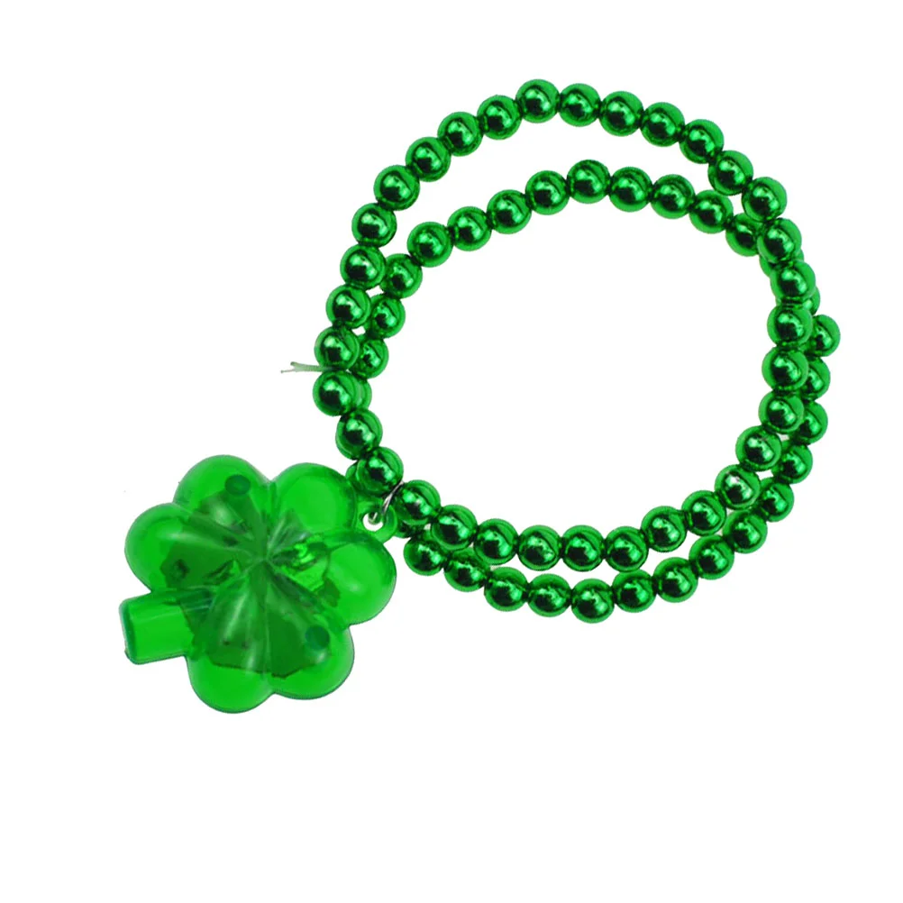 St Patrick Dia Bead Correias De Pulso, Pulseira Beads, Luminoso Brilhante Pulseiras, Festa