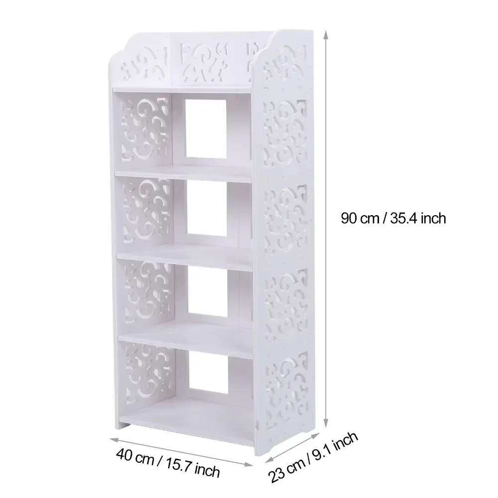 Shoe Cabinet ,5 Tiers White Hollow Out Shoe Rack Stand Storage Organiser Shelf, 15.7 X 9.1 X 35.4inch,Shoe Cabinets