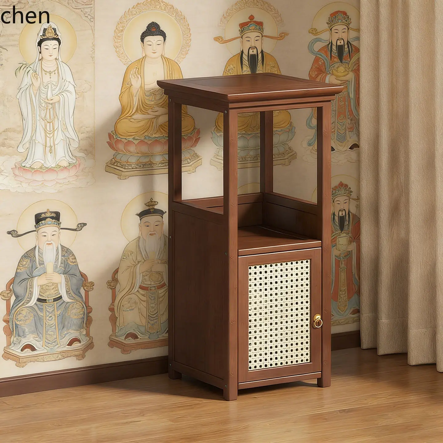 Cz small  table buddha fairy   god of wealth guan gong offering ncense table family household god modern