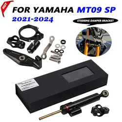 Motorcycle Steering Damper Stabilizer Mount Bracket Mount Kit For YAMAHA MT09 MT-09 SP 2021 2022 2023 2024 MT 09 Accessories