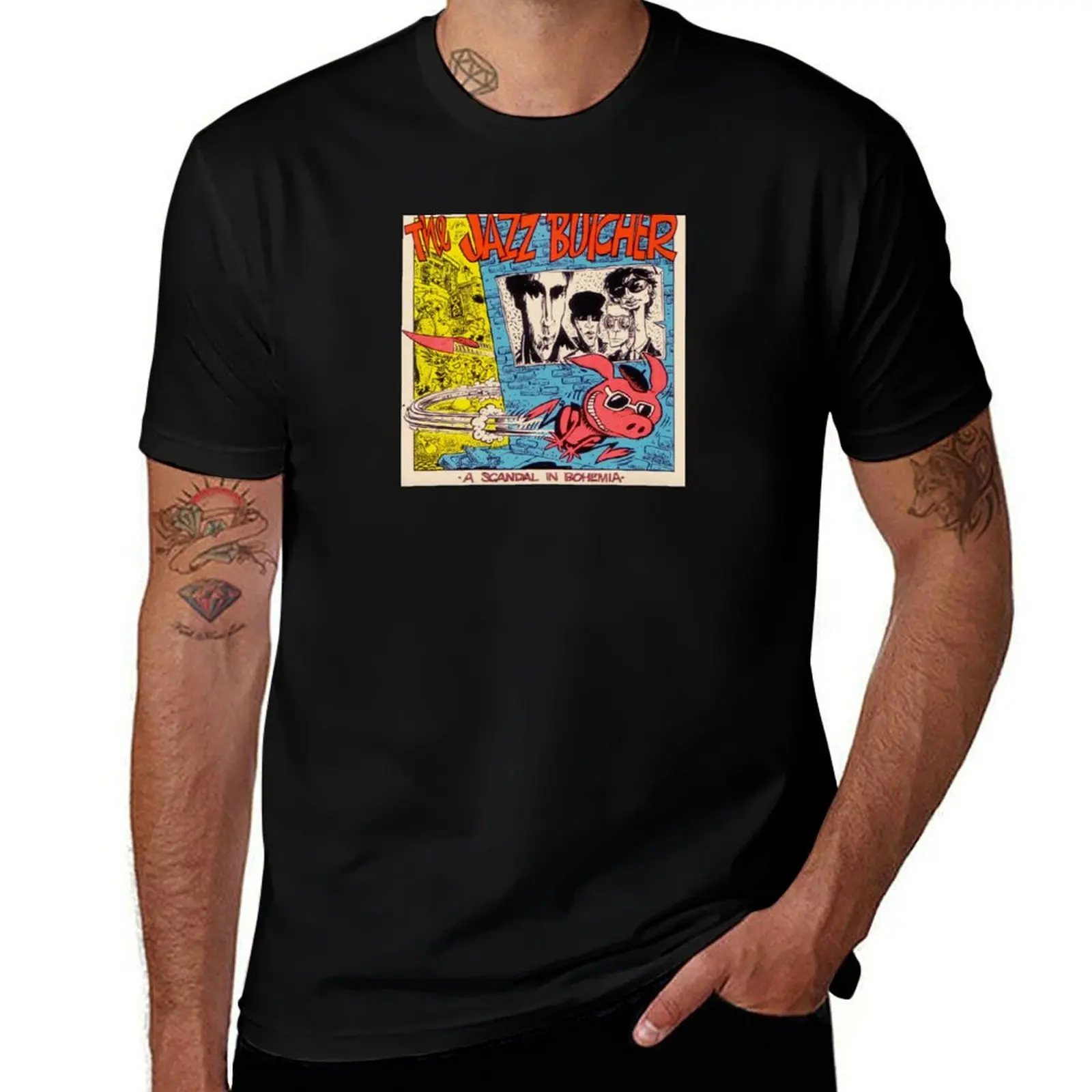 The Jazz Butcher T-Shirt Plus Size Basic Short Sleeve Top T-Shirt
