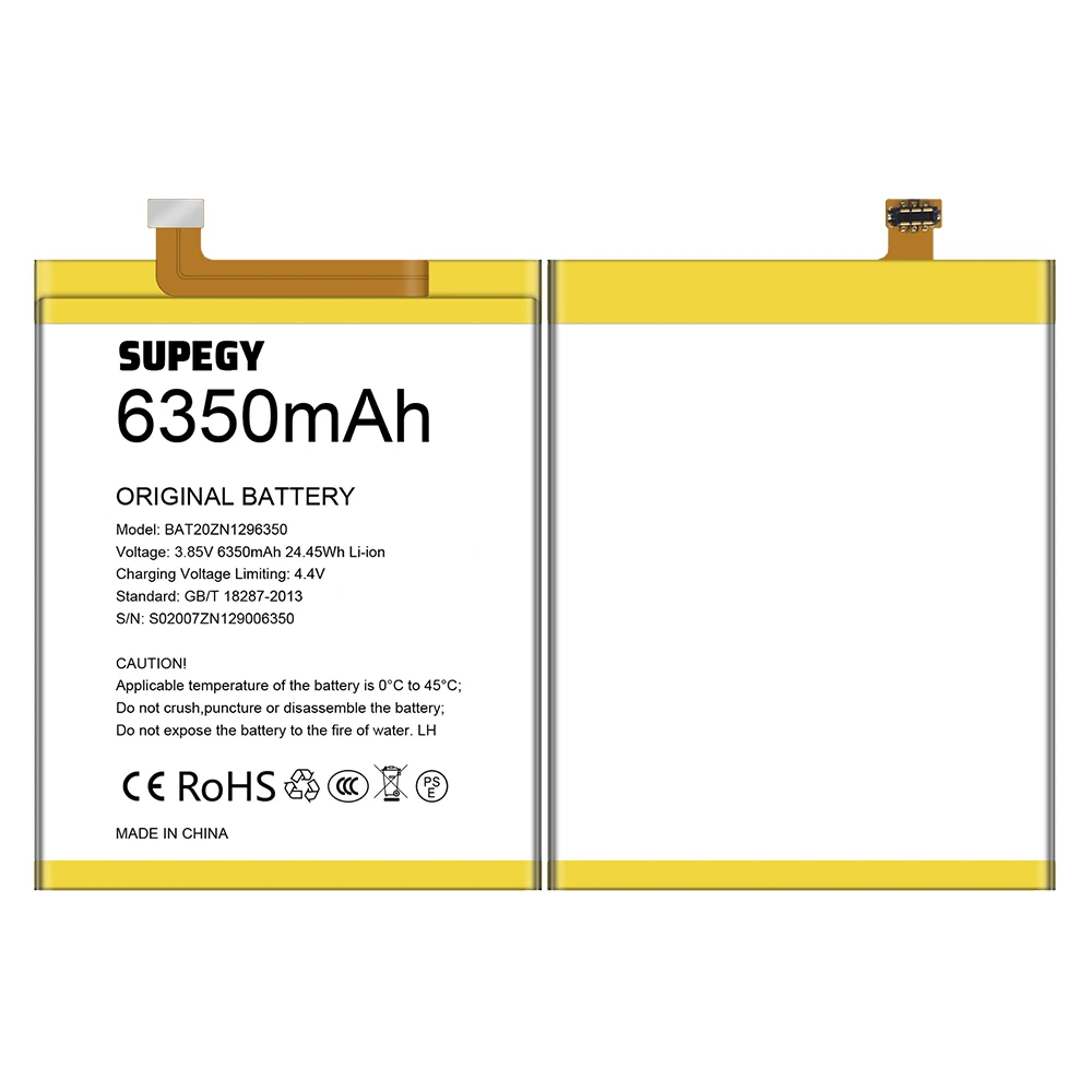 100% NEW 6350mAh BAT20ZN1296350 Battery For DOOGEE S96 Pro Battery Batteries