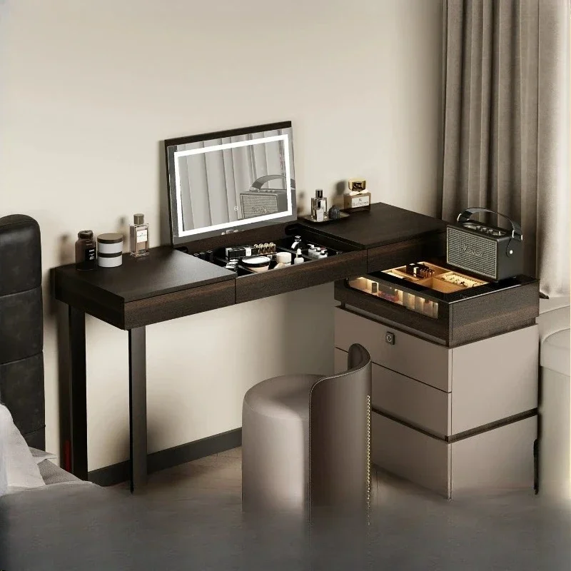 CX Dresser Bedside Table Integrated Corner Locked Small Unit Bedroom Flip Makeup Table