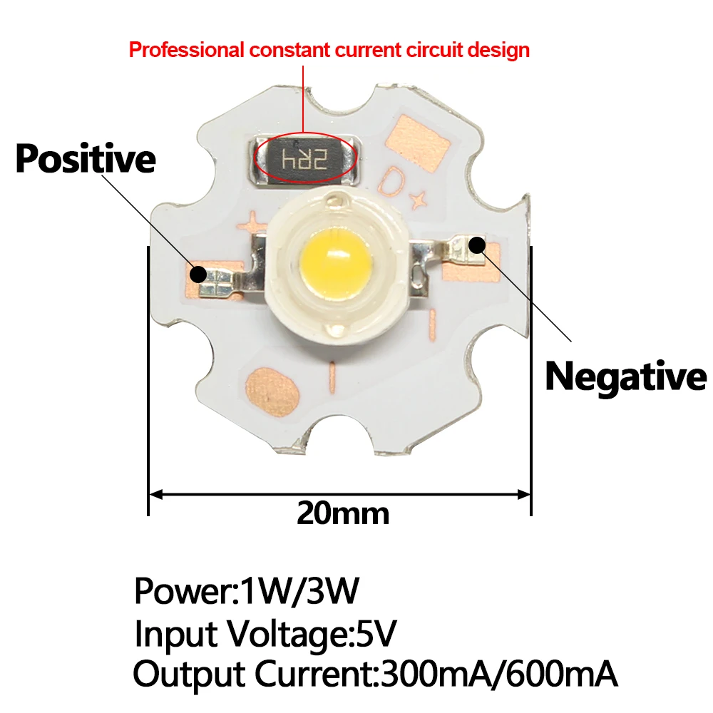 10 قطعة 3 فولت 5 فولت 12 فولت 1 واط 3 واط عالية الطاقة LED الباردة الأبيض الخرز الأحمر الأخضر الأزرق UV الطيف الكامل بطارية ضوء لوحة دوائر كهربائية مع 20 مللي متر PCB #3