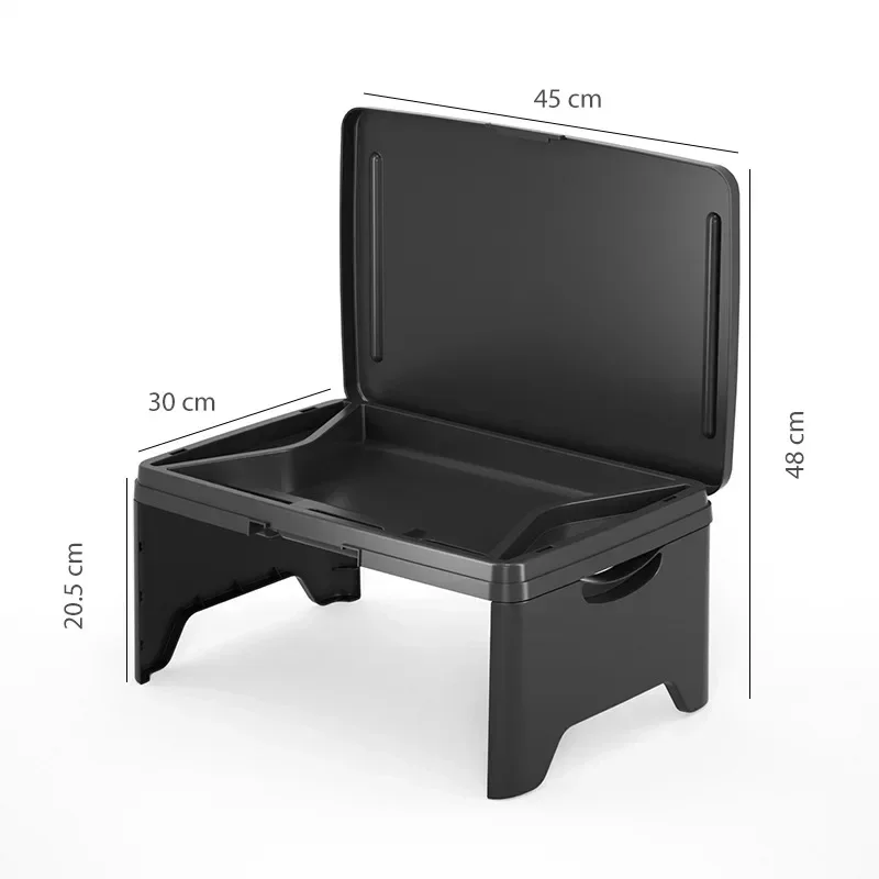 Foldable Office Computer Desk, Multi Functional Plastics Bed Small Table, Dormitory Student Study Desk, Bede Stool