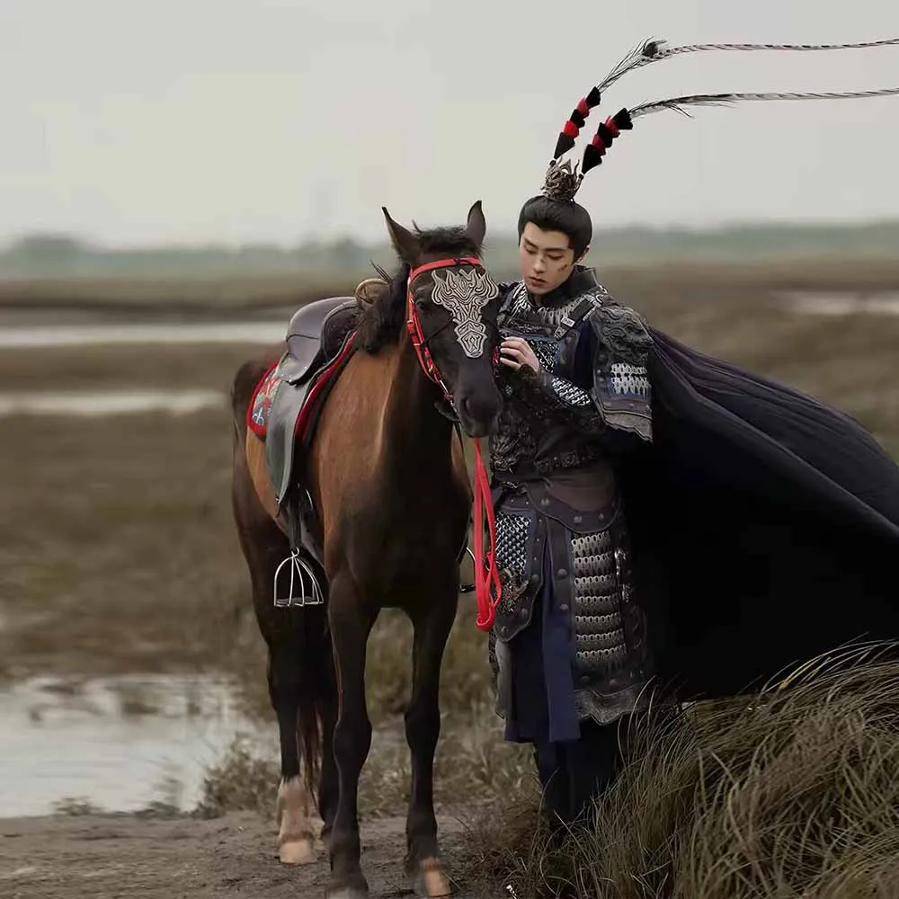 Real Stainless Steel Chinese Han Dynasty Warrior Armor Set For Men&Women Full Body Hanfu Armor for Cosplay, LARP & Display