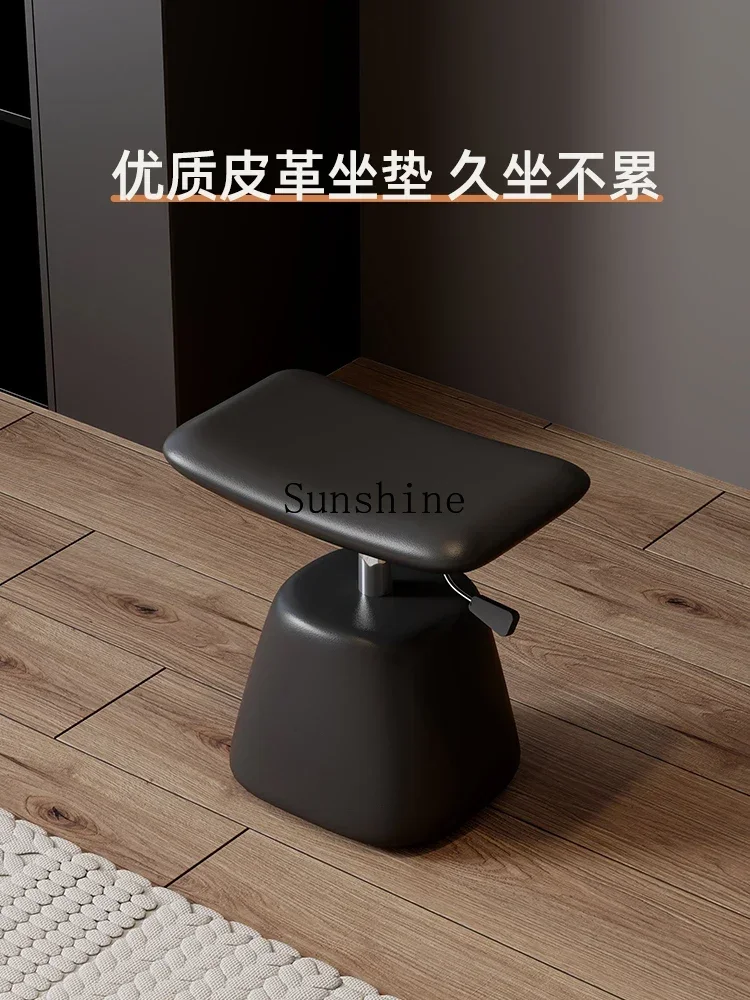 Rotatable makeup dressing stool with wheel lift