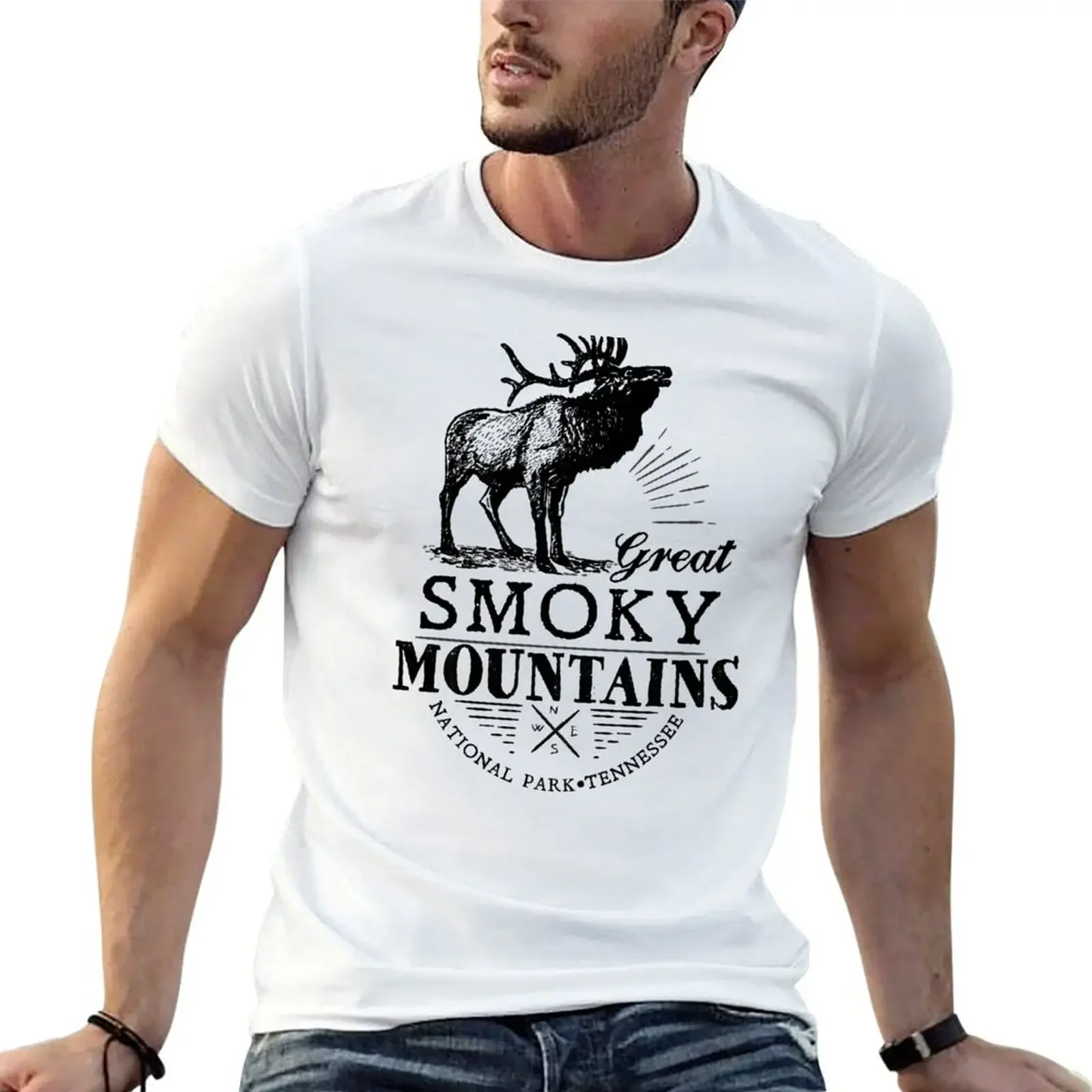 GREAT SMOKY MOUNTAINS NATIONAL PARK SMOKIES GATLINBURG PIGEON FORGE T-Shirt anime boys animal print tees clothing for men