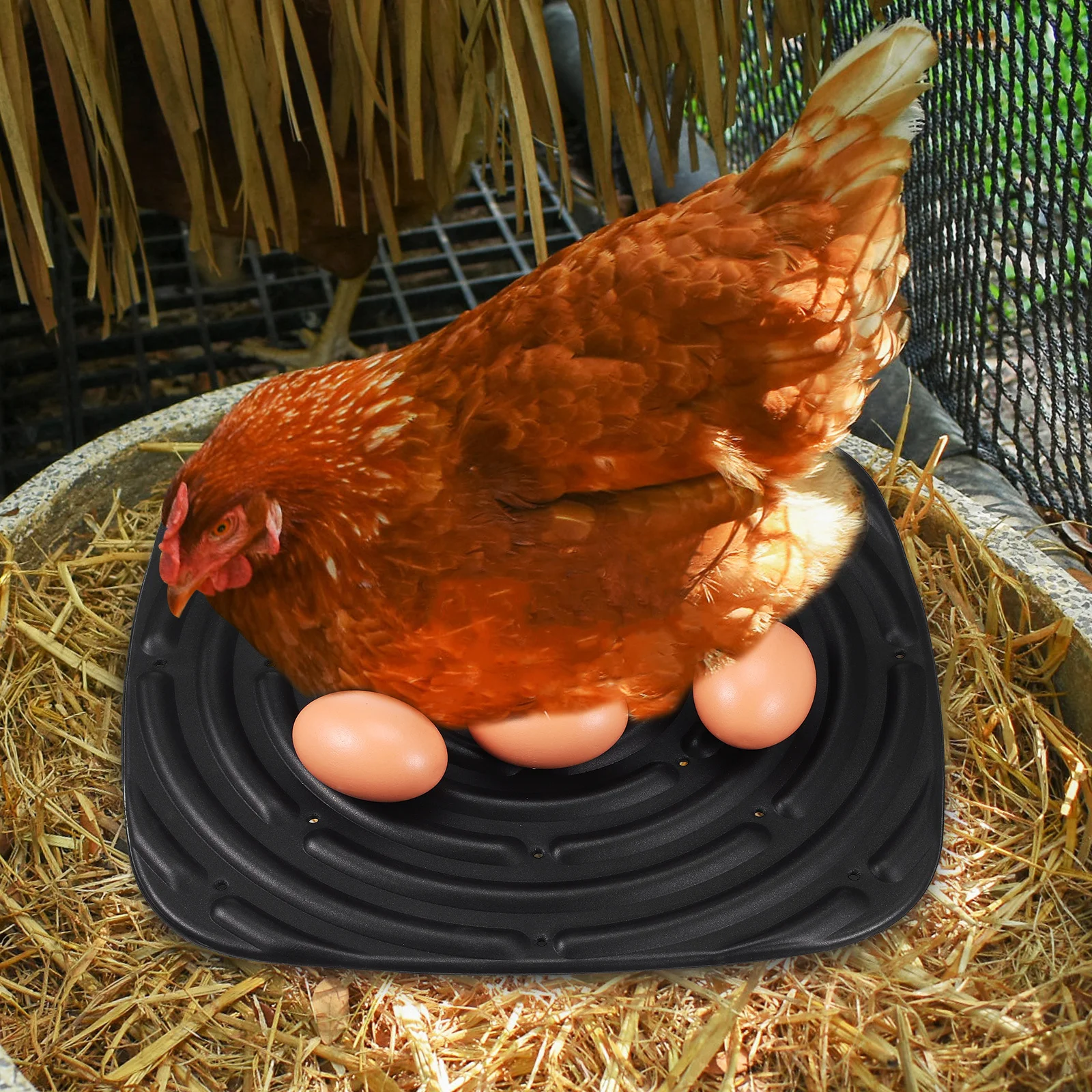 

4Pcs Chicken Nesting Pads Washable Soft Sponge No Rolling Egg Laying Mats Nesting Box Liners Poultry Care Supplies