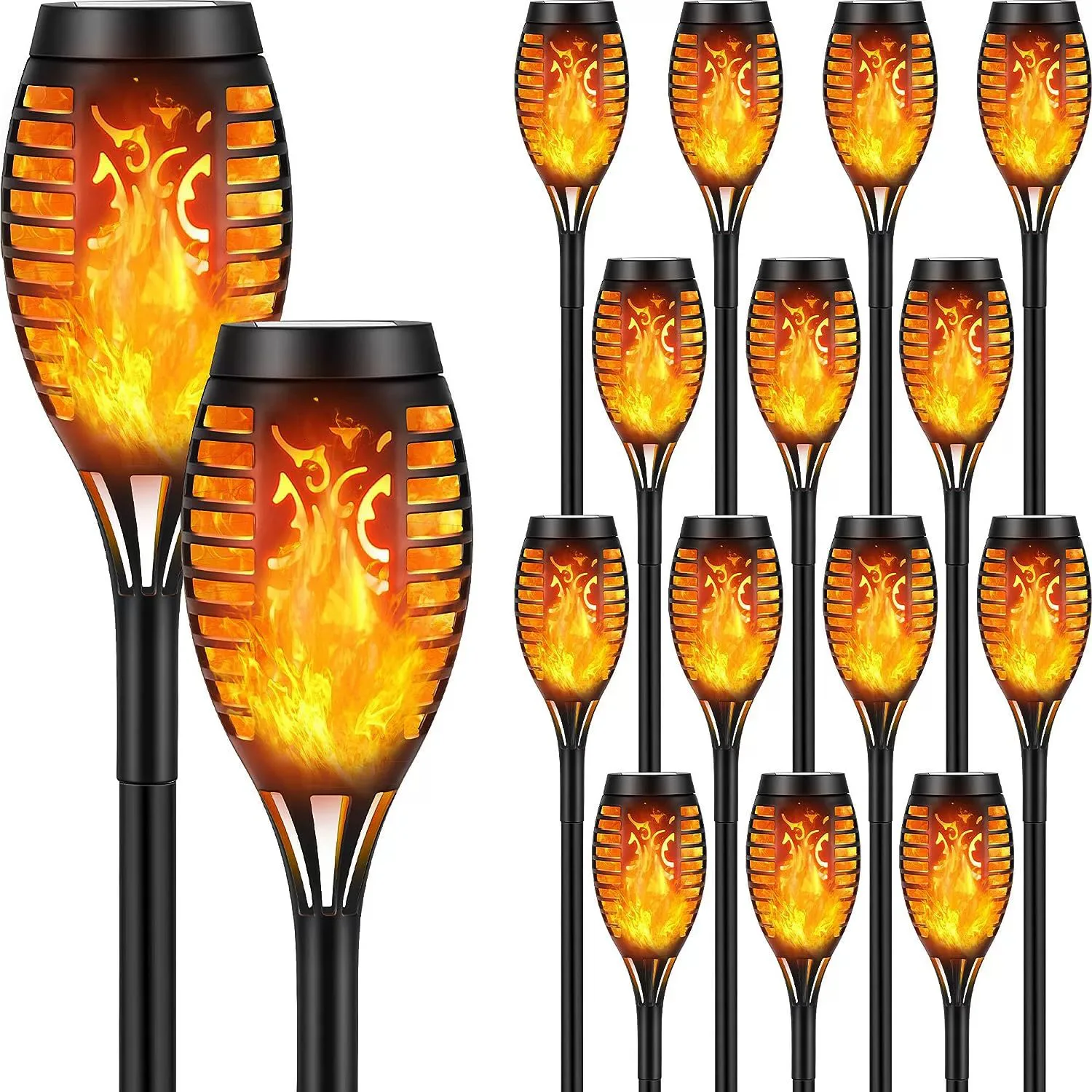 

Solar Flame Torch Lights Flickering Light Super Bright Waterproof Garden Decoration Outdoor Lawn Path Yard Patio Floor Lamps