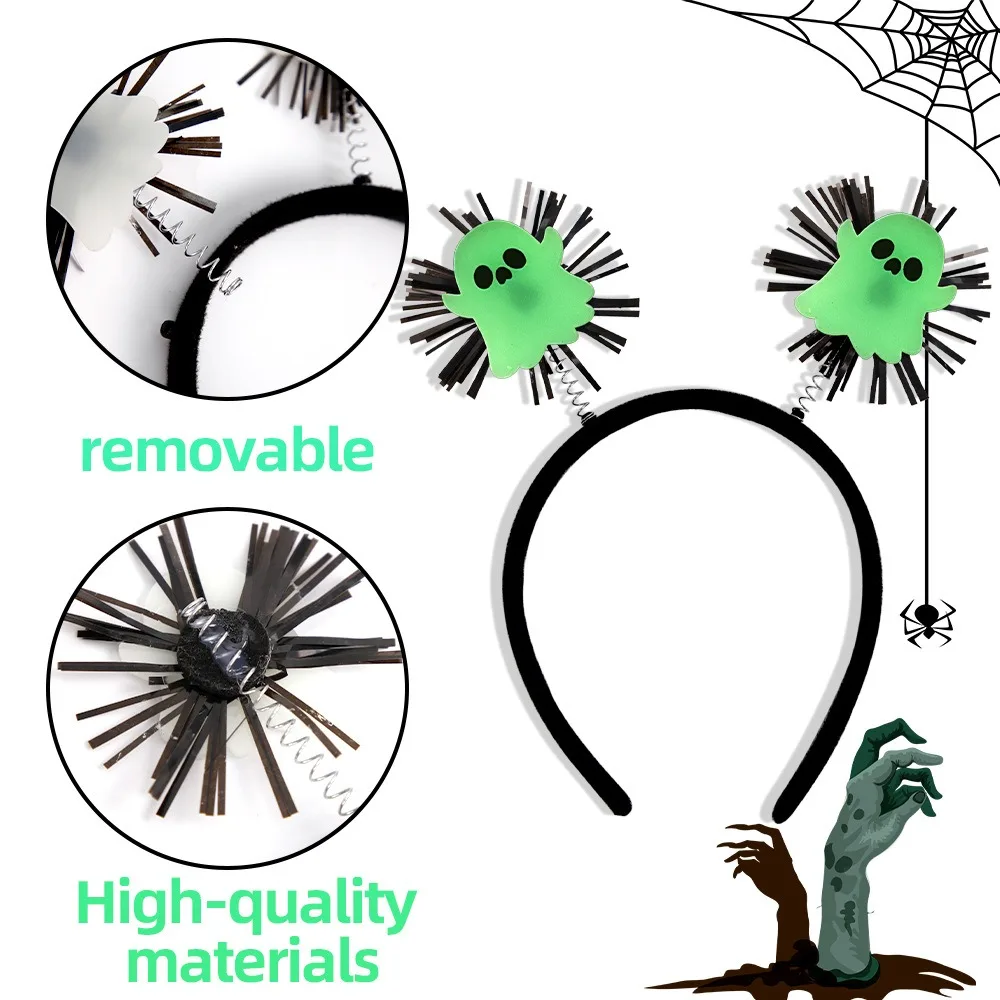 

Halloween Night Glowing Headbands Ghost Festival Kids Favors Skull Bat Glow Head Band Trick Or Treat Happy Halloween Party 2025