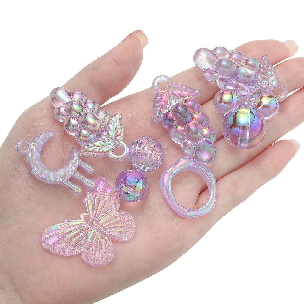 20g/Lot Acrylic Random Mixed Bead Colorful Loose Spacer Bead for DIY Bracelet Necklace Phone Pendant Making Accessories
