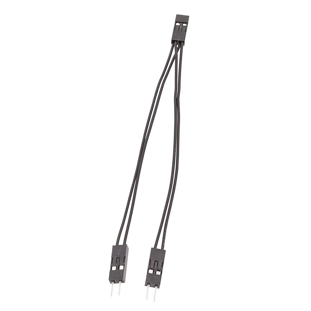 1 bis 2 Doppel-Adapterkabel, 2,54 mm, 1 Buchse auf 2 Stecker, Jumper-Splitter, 2 Pins für PC, Motherboard, Strom, SW/Reset, HDD-Festplatte