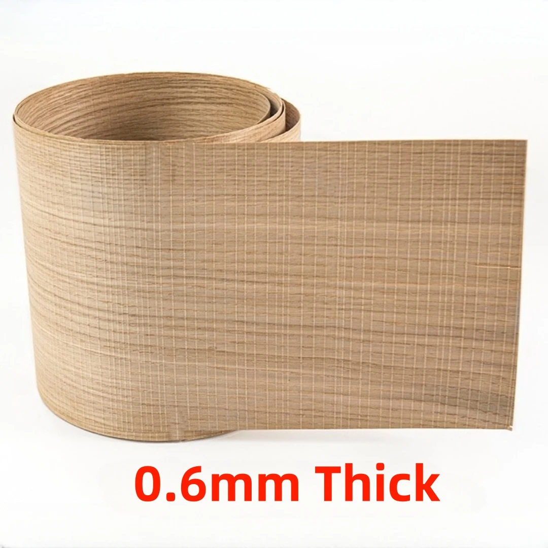 

0.6mm Thick Natural Serrated White Oak Straight Grain Wood Veneer for Furniture Wall Decor Interior Design Projects