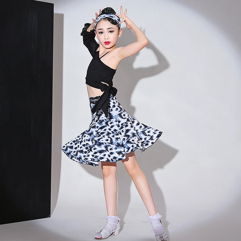 Latin Dance Dress for Girls Children Modern Salsa Tango Ballroom Dancing Kids Competition Costumes Kids Practice Dance Clothing