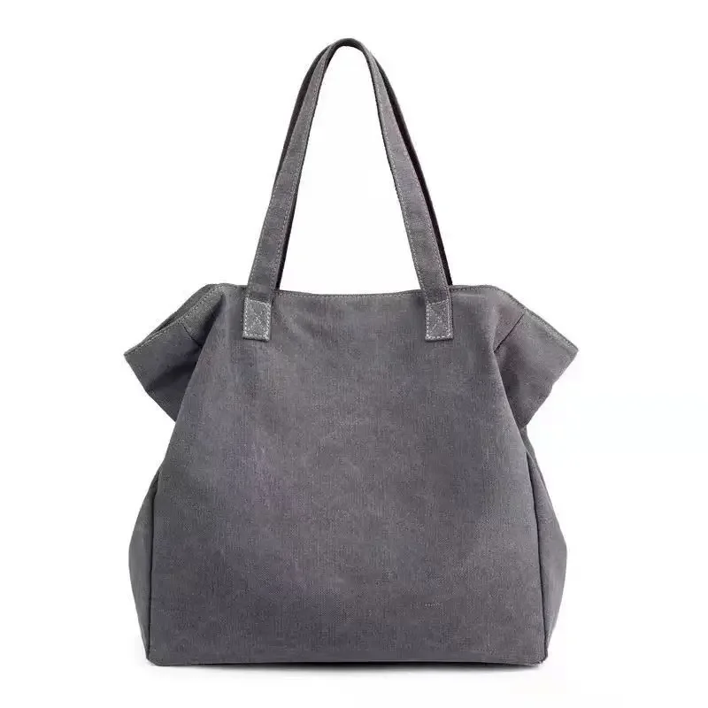 2024 New Versatile Casual Simple Handbag Commuter Large Capacity Fashion Canvas One Shoulder Tote Bag