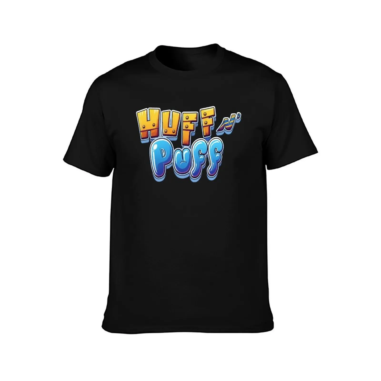 Huff N Puff Slot Machine Tribute T-Shirt, Summer Casual Cotton Tee, Oversized Streetwear Tops, Vintage Graphic Print