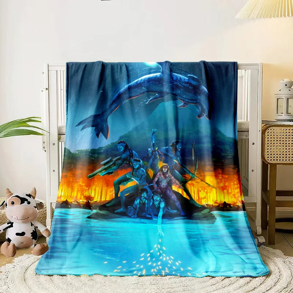 Film Avatar Printed Soft Warm Flannel Throw Blanket.Camping,Outdoors,Sofa,Picnic,Travel,Beach,Bed Sheet,Airplane,Home Blankets.