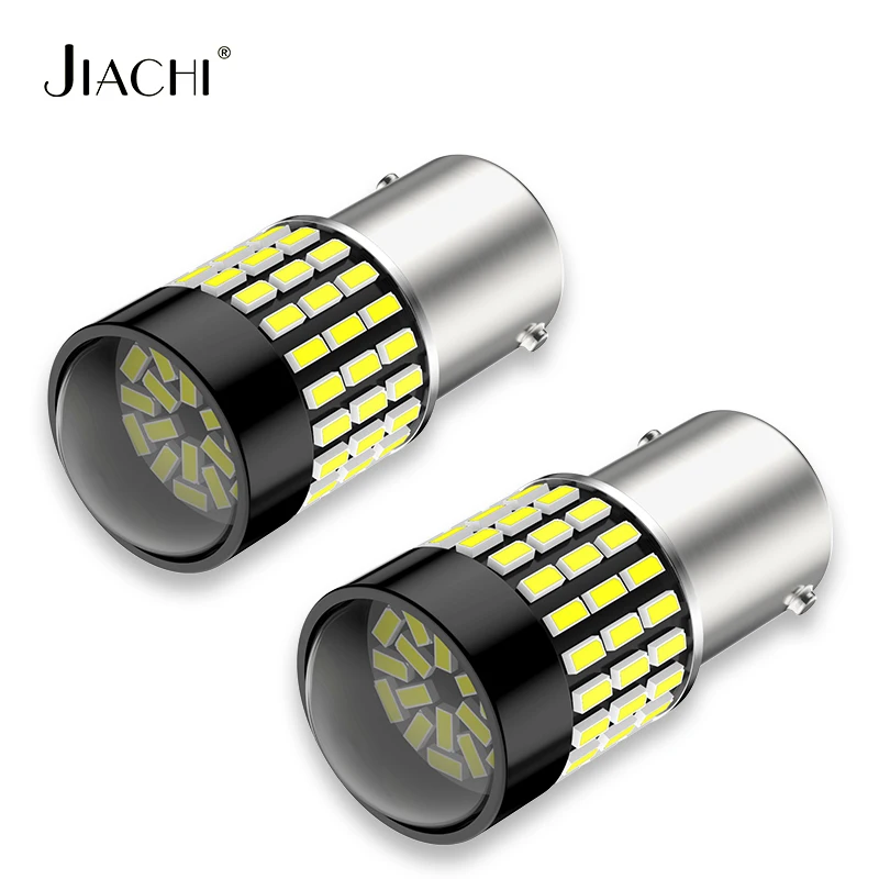 

Jiachi 10pcs Car LED Bulb BAY15D 1157 P21W BA15S 1156 PY21W Turn Signal Light 3014SMD 6500K White Auto Reverse Parking Lamp 12V