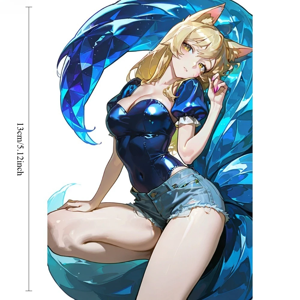 1PC Anime Ashe Tight Suit Vinyl Car Decal Waterproof Sunproof Sticker for Motorcycle Electric Bike Auto Body Decor