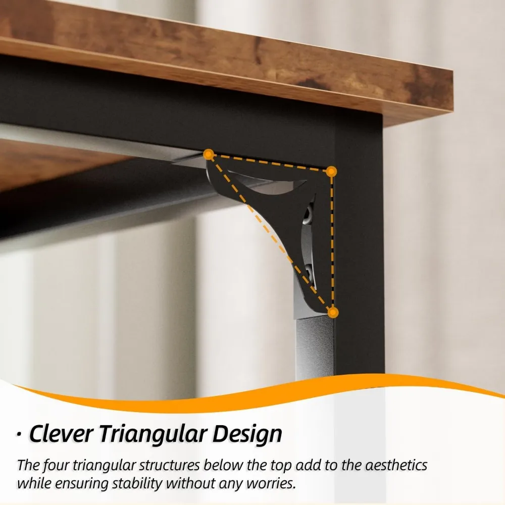 High Top Retangular Bar Table, cozinha e mesa de jantar, mesa alta, resistente Metal Frame, mesa de café, frete grátis