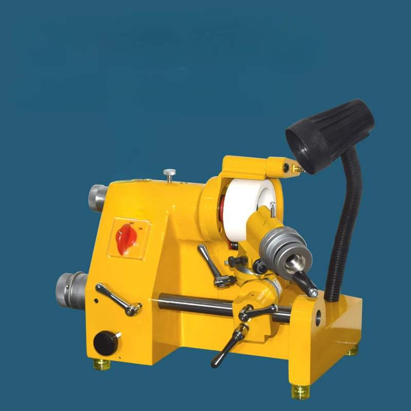 Yellow U2 multifunctional grinding machine for grinding drill bits, milling cutters, carving cutters 380V with grinding wheels