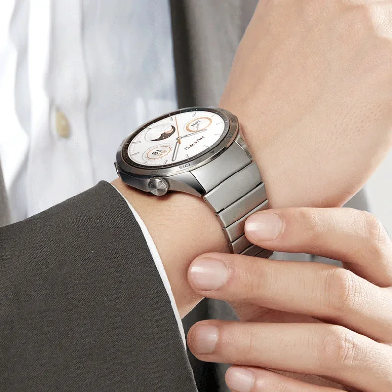 الإفراج السريع المعادن الفرقة لساعة هواوي GT5 46 مللي متر الرسمية لا فجوة الفولاذ المقاوم للصدأ سوار معصمه لساعة هواوي GT4 حزام