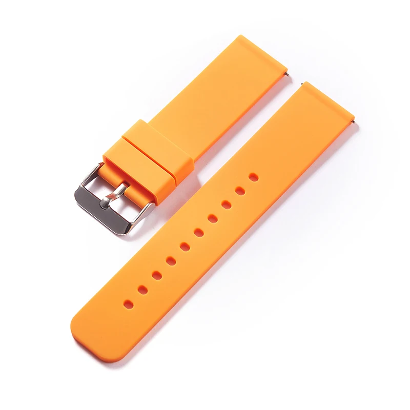 Silicone Rubber Watchband 12mm 14mm 16mm 18mm 20mm 22mm 24mm Straps Wristband Strap Waterproof Sports Watch Belt Bracelets