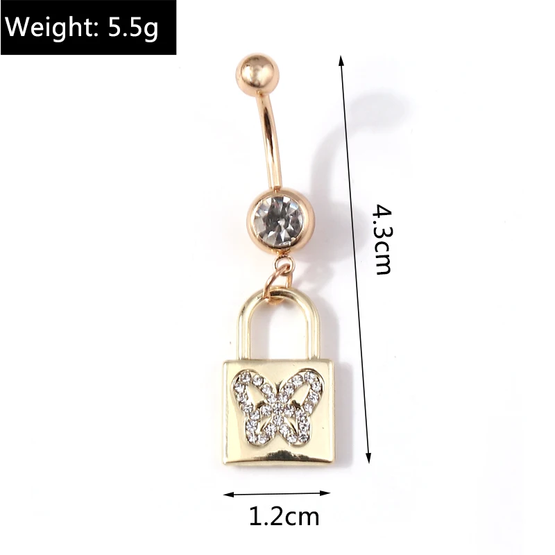 Aihua Steampunk schwarz hohl Kreuz baumeln Nabel Ring chirurgischen Stahl Bauchnabel Ring Gothic Piercing Ombligo Oreja Körpers chmuck – Detail 40