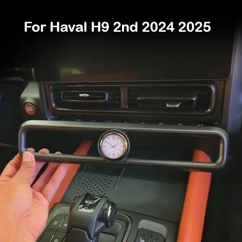 For Haval H9 2025 2024 Car Clock Central Control Air Conditioning Outlet Cover Quartz Watch Interior Decor Accessories